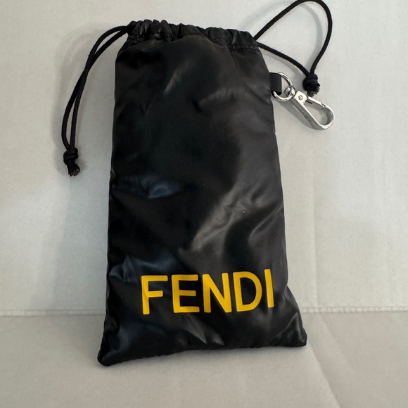 Fendi‎ Black and Yellow Logo Eyewear Pouch - Picture 2 of 4
